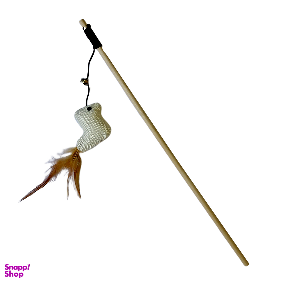 اسباب بازی گربه و سگ مدل چوب بازی طرح جوجه پر دار کد 65