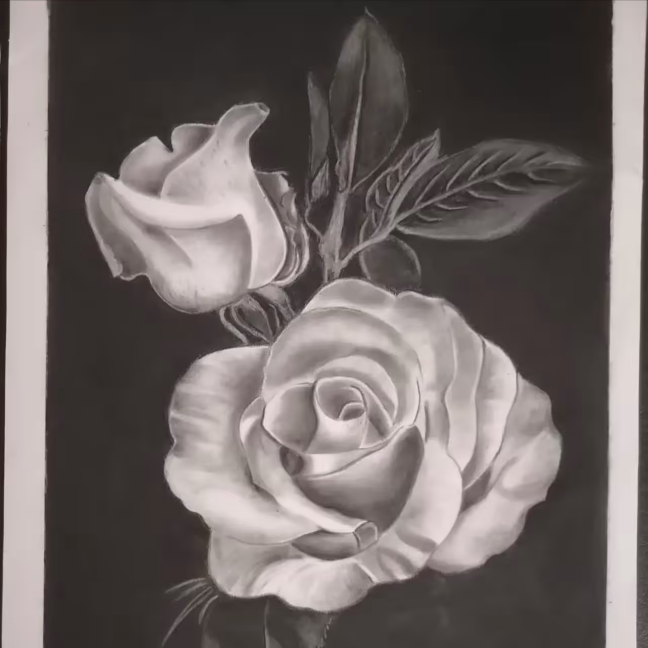 سیاه قلم طرح گل