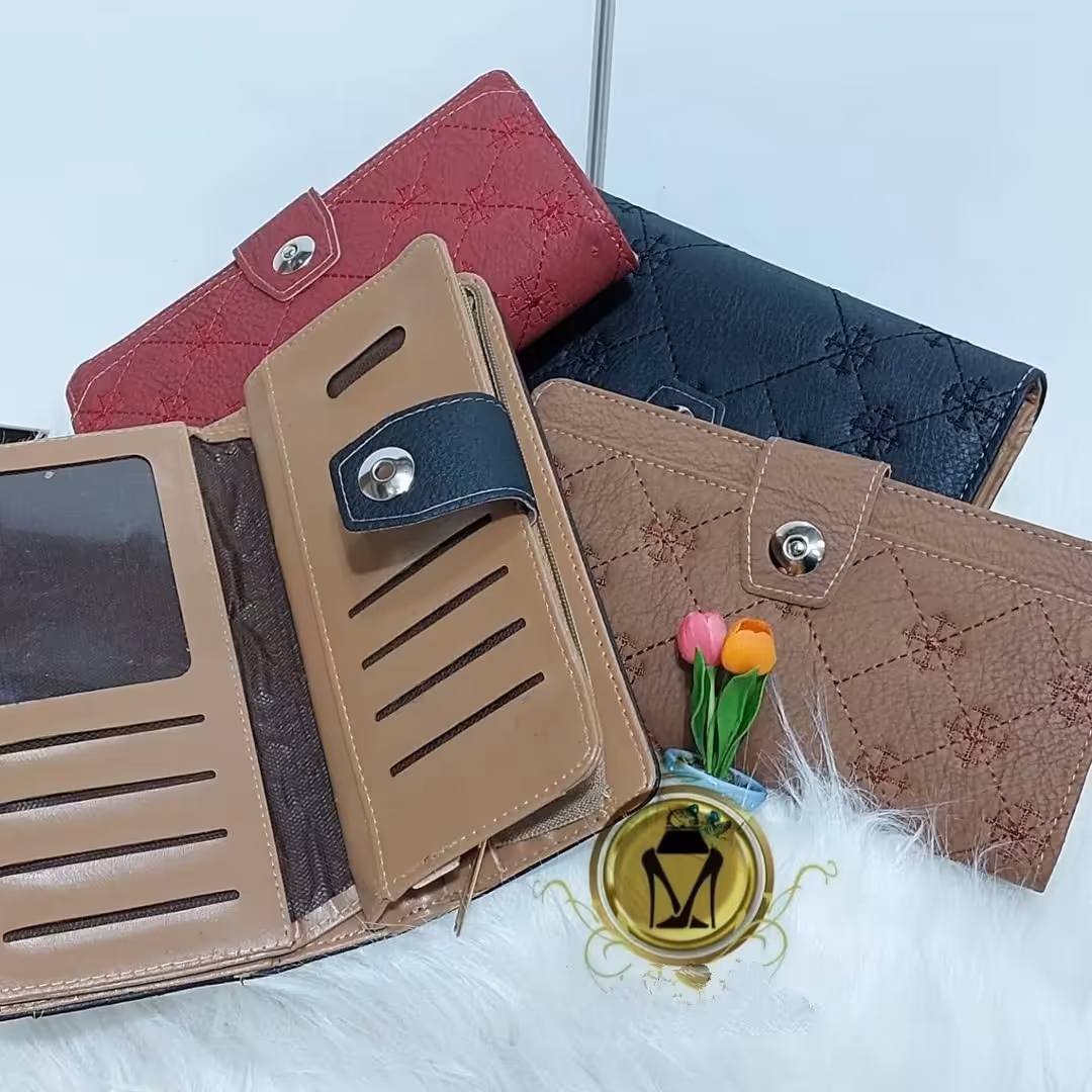 کیف پول طرح گل 