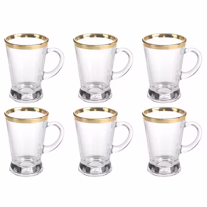 استکان پاشاباغچه سری هیبلی کد 55073 بسته 6 عددی