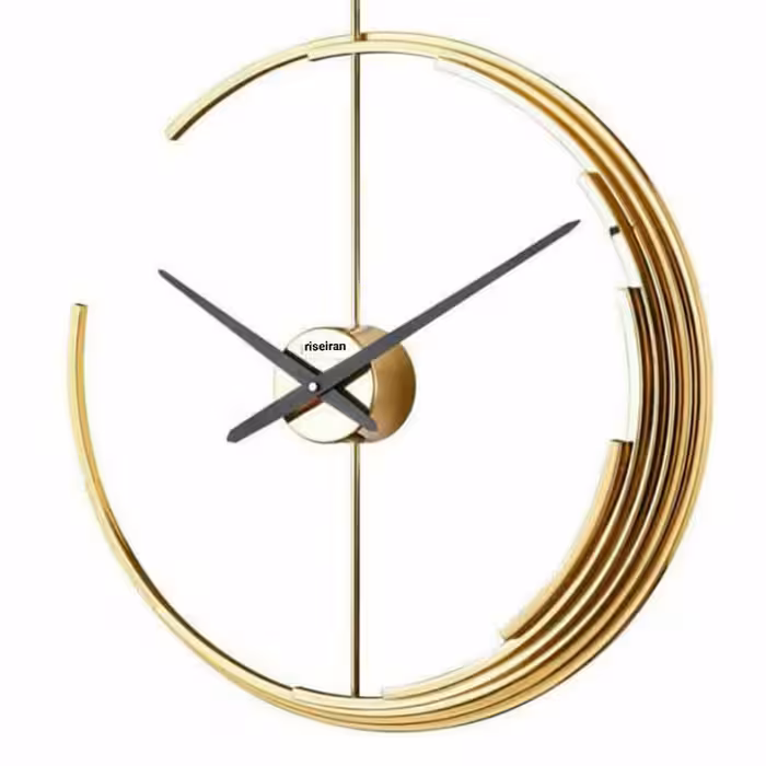 ساعت دیواری فلزی مینیمال جدید طرح ماه رایز کالیگرافی رایز یران (پس کرایه)