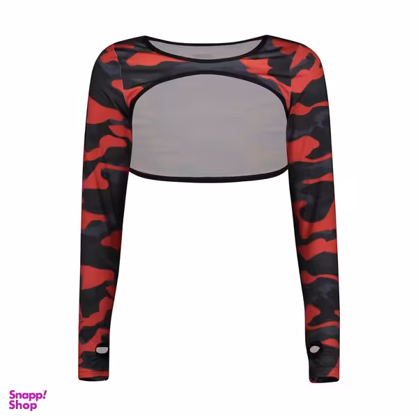 نیم تنه ورزشی زنانه مدل آستین فینگردار 82