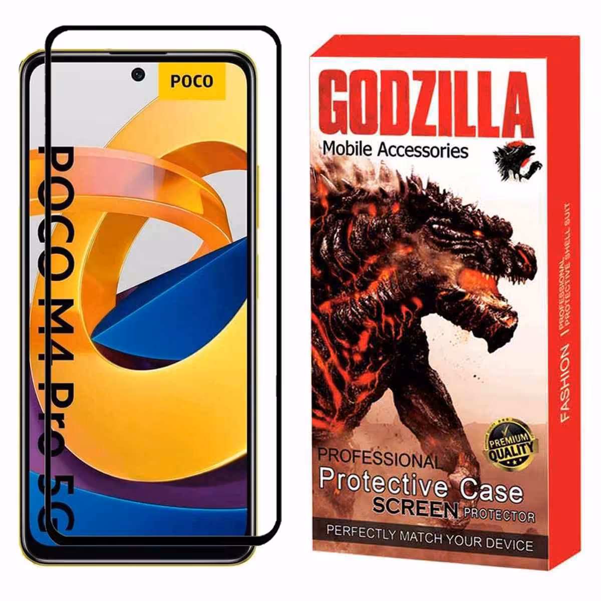 گلس گودزیلا مدل Full  برای شیائومی  Xiaomi Poco M4 5G