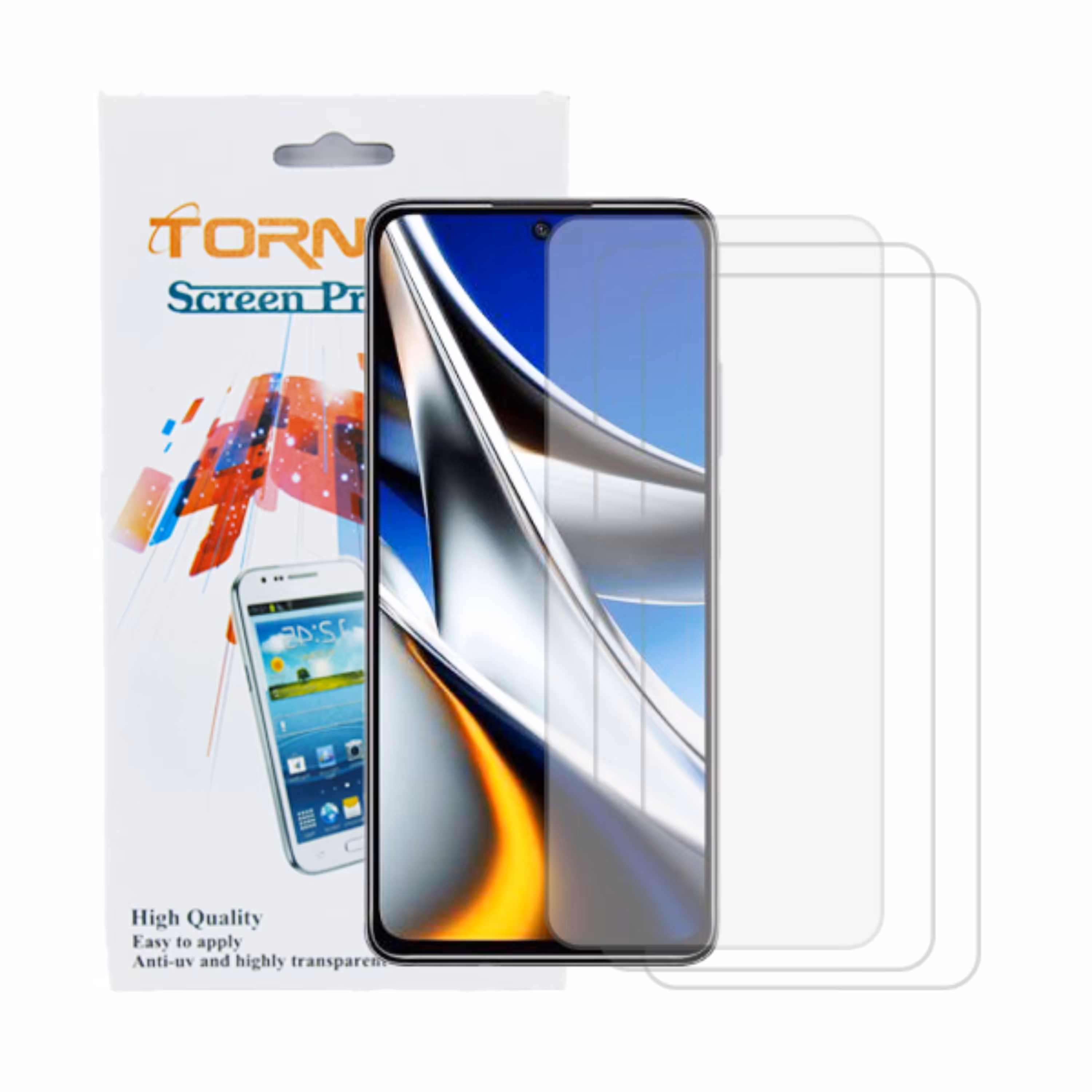 محافظ صفحه نمایش تورنادو مدل نانو گلس مناسب موبایل شیائومی Poco X4 Pro بسته3عددی