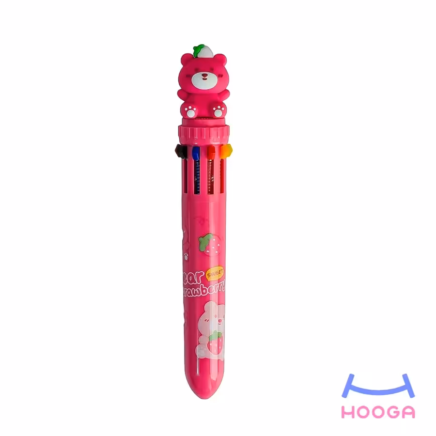 خودکار 10 رنگ طرح خرس لوتسو