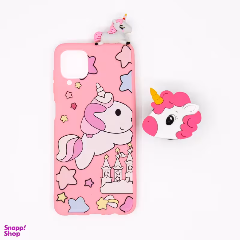 کاور موبایل مدل تک شاخ طرح Unicorns مناسب سامسونگ galaxy A22 به همراه پایه نگهدارنده