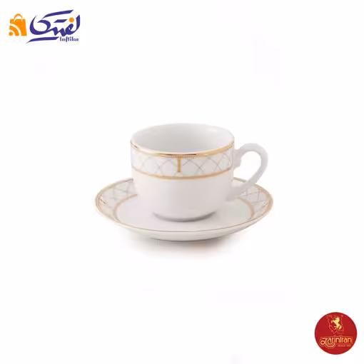 سرویس چای خوری چینی زرین ایتالیا اف طرح رومانا 12 پارچه