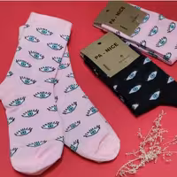 جوراب نیم ساق طرح چشم