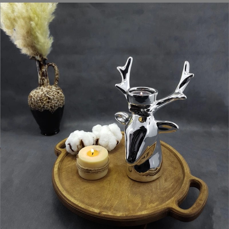 سینی گرد چوبی دسته دار