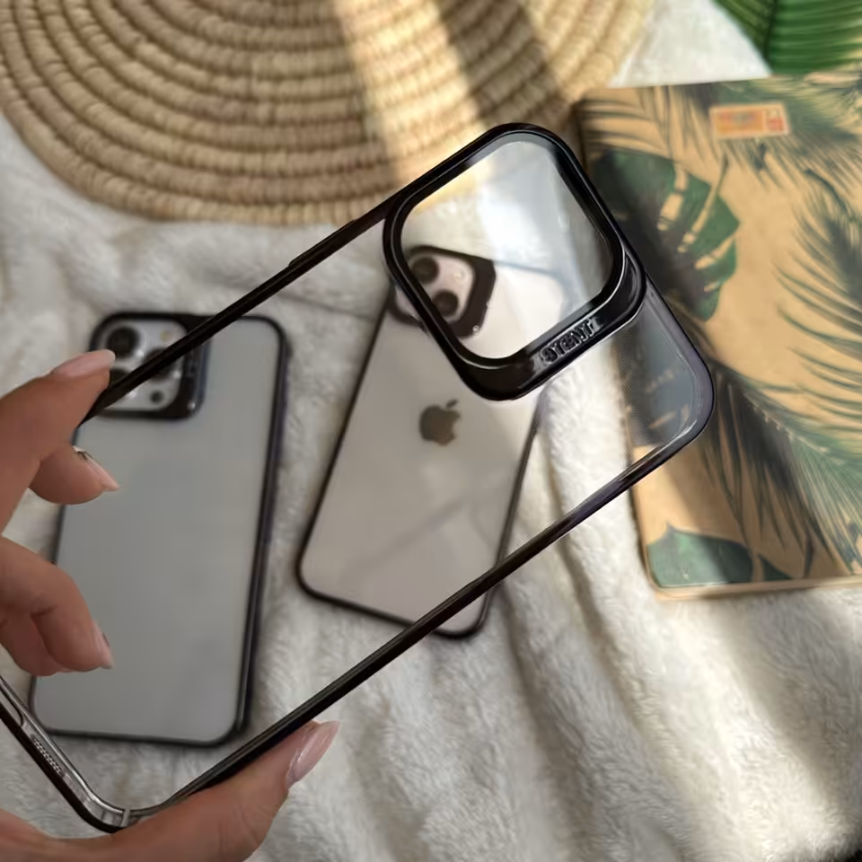 قاب گوشی Electro stent برای آیفون سری 12 به بالا لنز باز شو