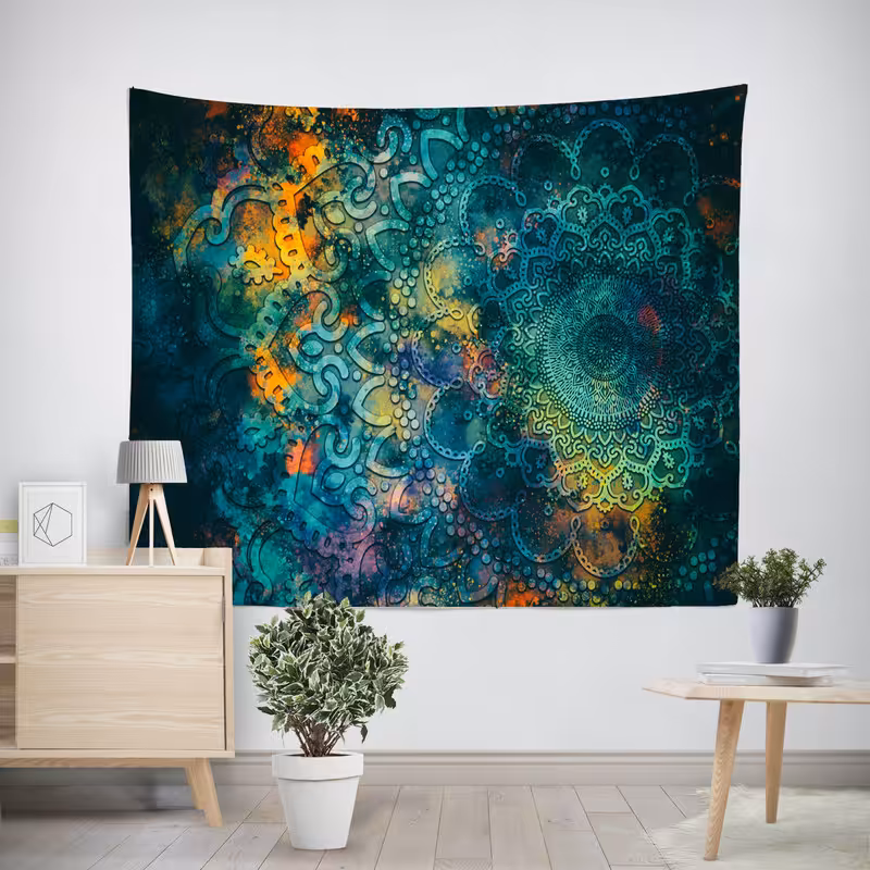 پوستر پارچه ای پرینتینگ لند مدل بک دراپ هندی کد H05