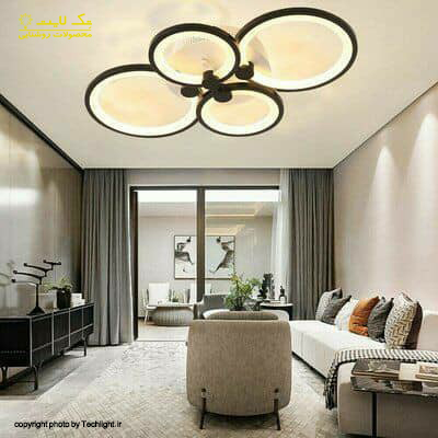 لوستر مدرن چهار حلقه مدل S353