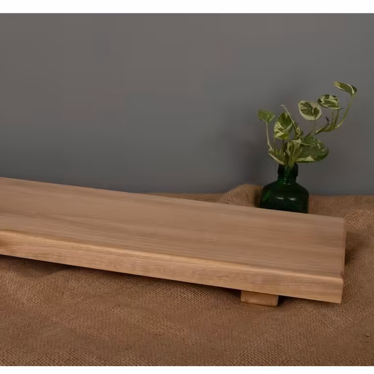 رایزر مستطیلی پایه دار رنگ قهوه ای تیره چوب گردو ضد آب