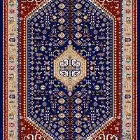 فرش پاتریس  فرش گلیم عشایری  400شانه طرح الناز سرمه ای سایز 6متری