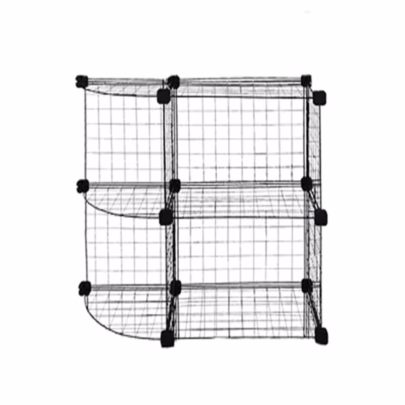 ست قفسه مشبک مدل یک طرف هلالی دو طبقه سایز 32x32(ارسال پس کرایه و به عهده مشتری)