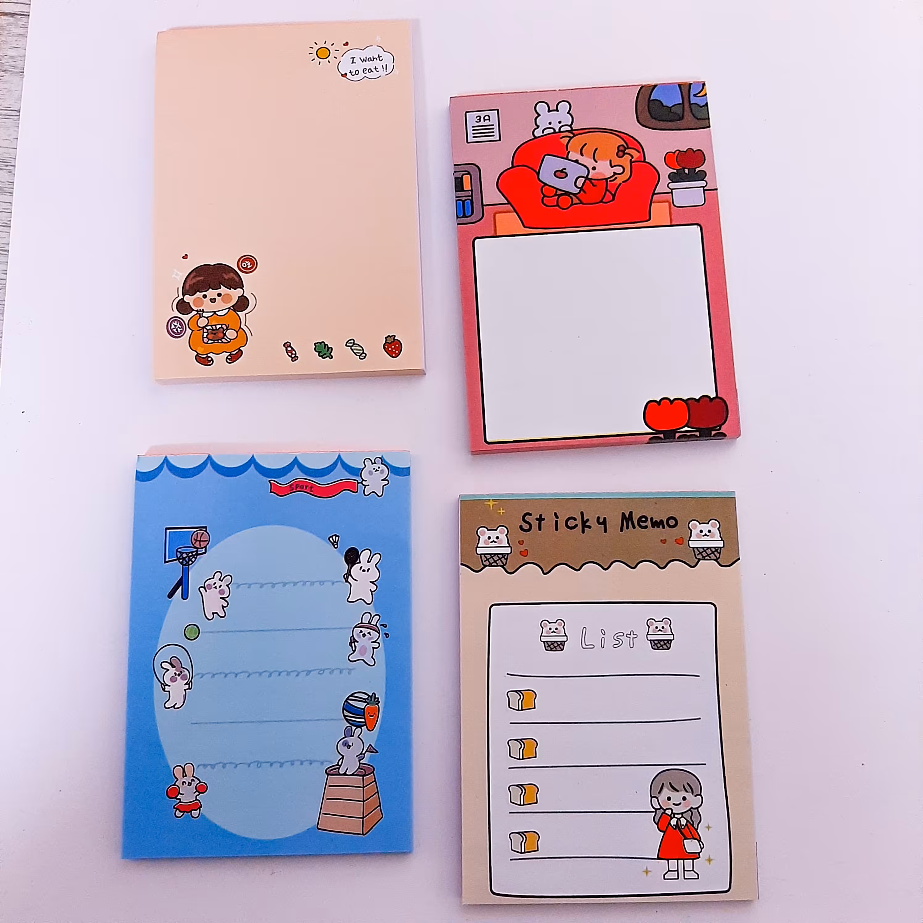 لوازم تحریر  برگه یاداشت نوت پد فانتزی طرح دختر ارسال طرح رندوم