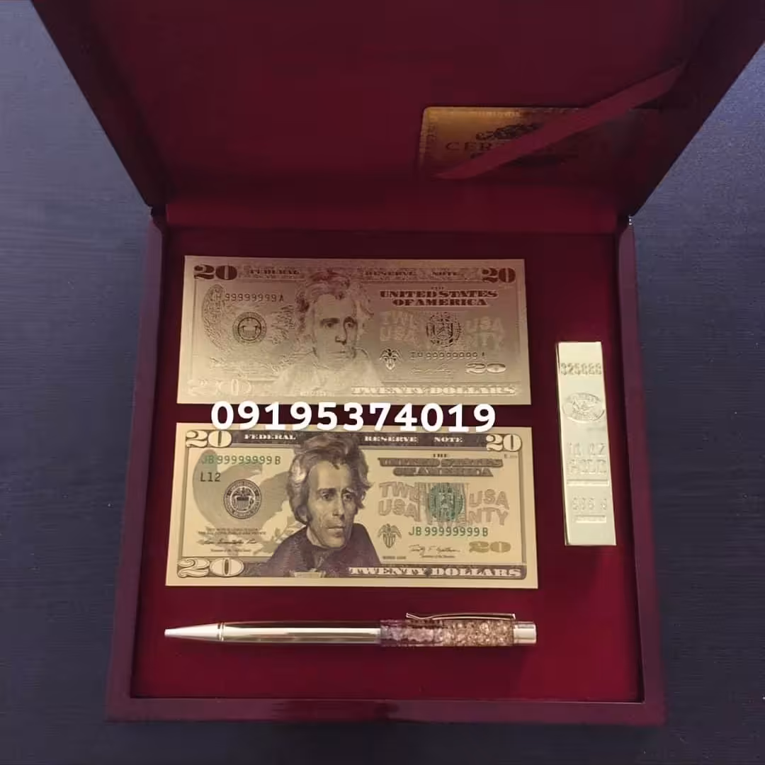 ست کادویی روکش طلا  باجعبه