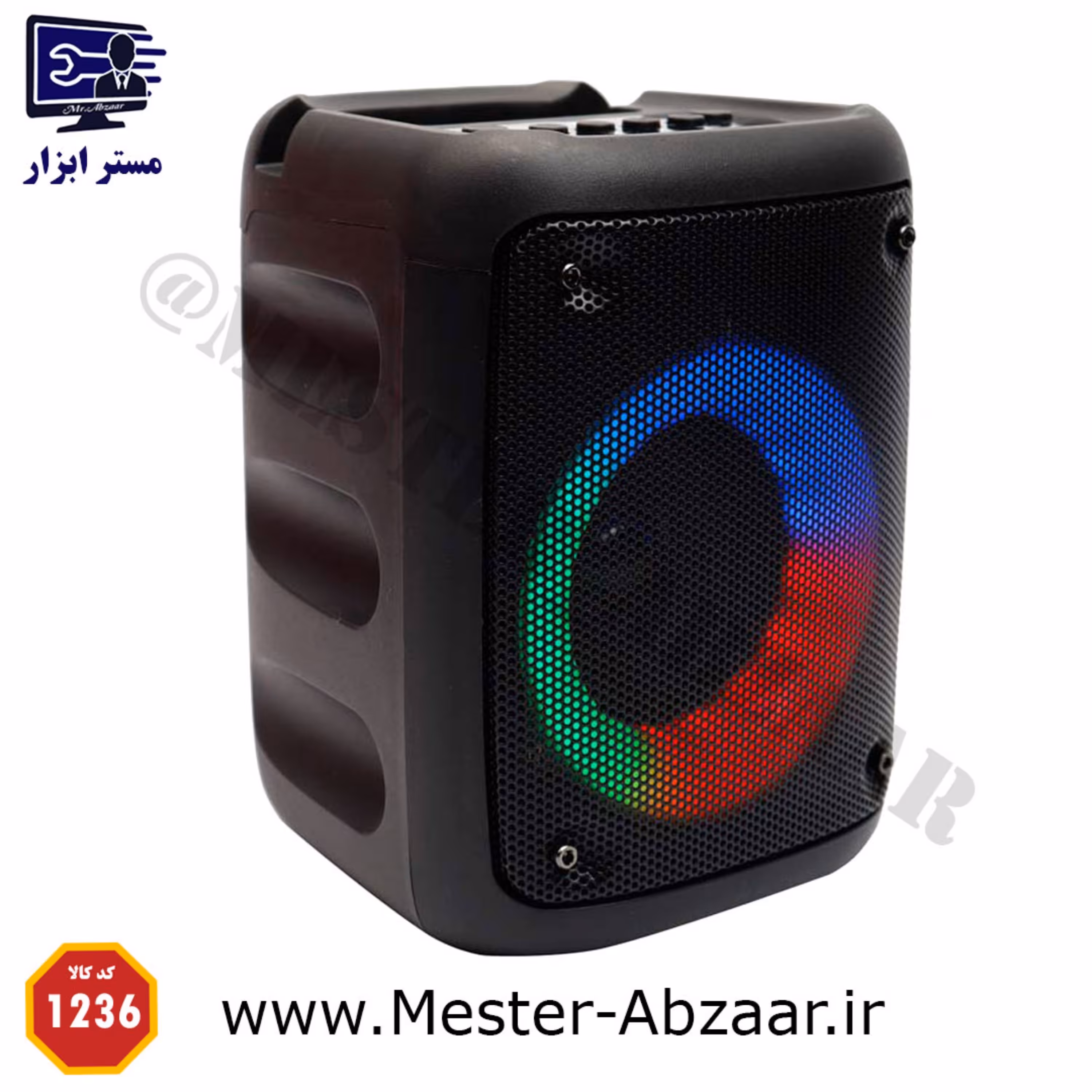 اسپیکر بلوتوثی 3 اینچ قابل حمل مدل KTS-1236 شارژی USB خور رم خور AUX میکروفون را