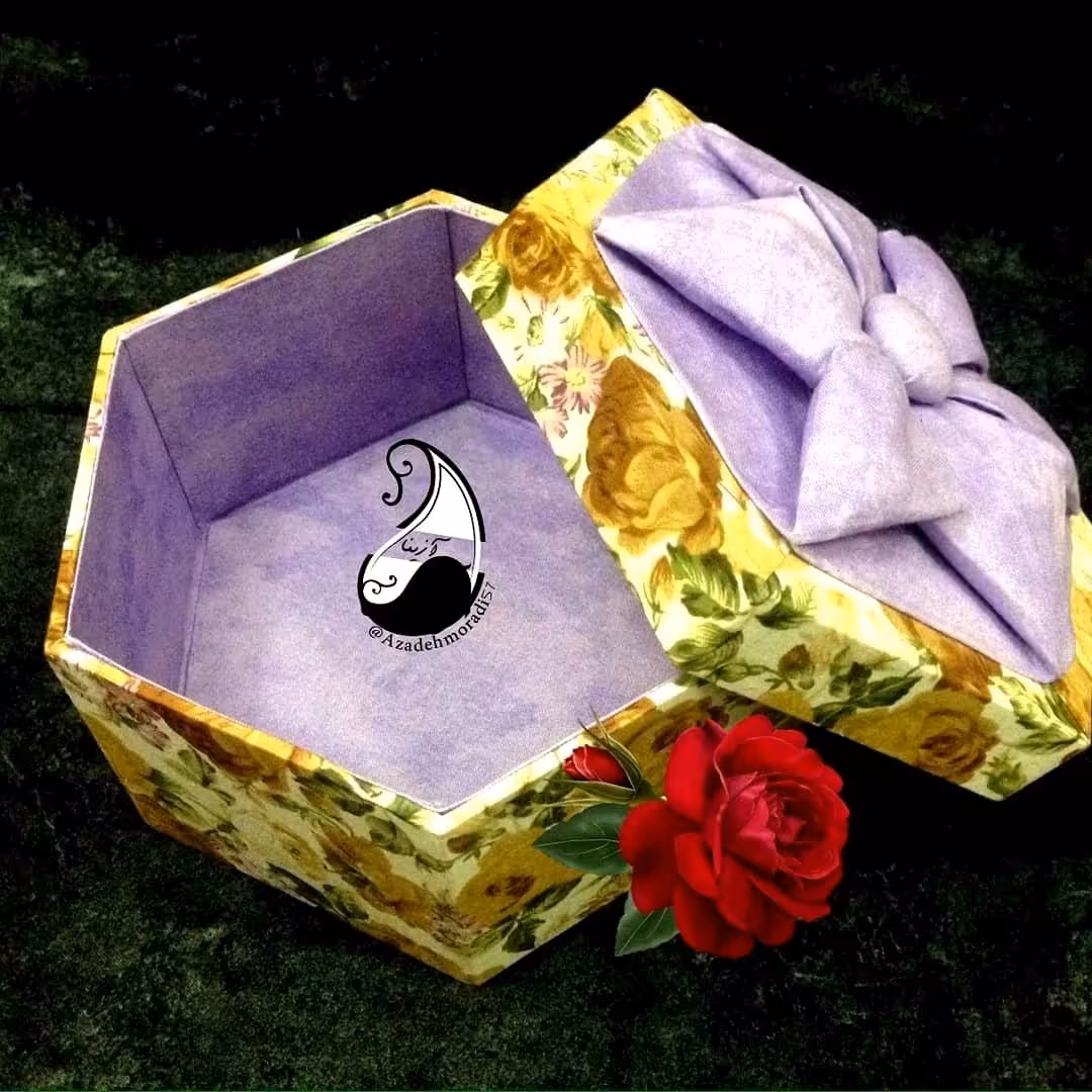 جعبه شش ضلعی اوریگامی