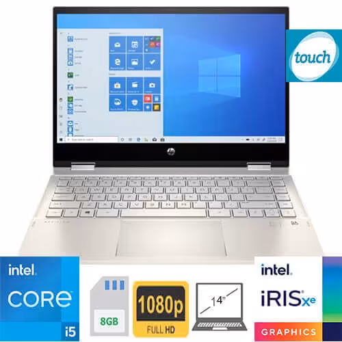 hp پاویلیون x360 14 لپ تاپ 1135g7-8-256 نسل 11 - دیجی63