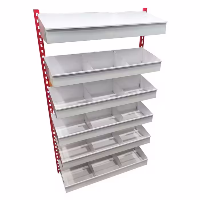 قفسه مدل جاحبوباتی 6 طبقه سایز 95x30 پایه 2 متری(ارسال پس کرایه و به عهده مشتری)