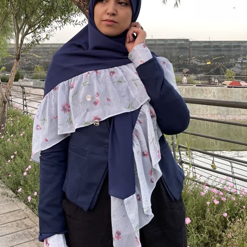 ست ساق و روسری دورچین طرحدار