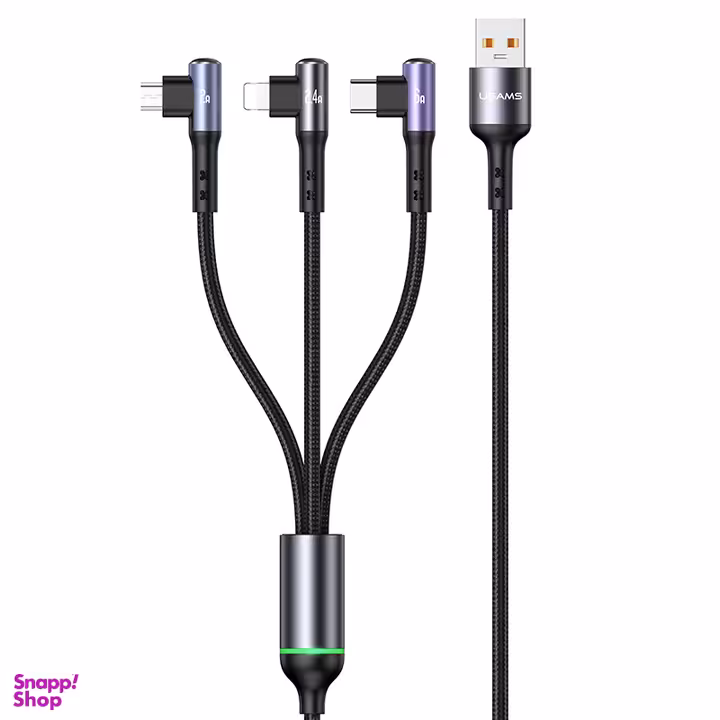 کابل دیتا سه کاره 66 وات یوسمز US-SJ561 طول 1.2 متر