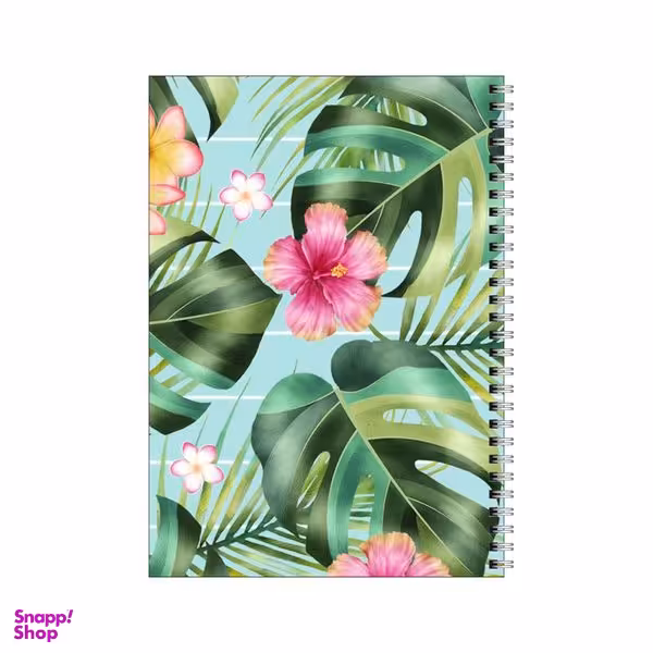 دفتر مشق 50 برگ بامبیلیپ طرح پترن گل و گیاه برگ انجیری کد 4259177