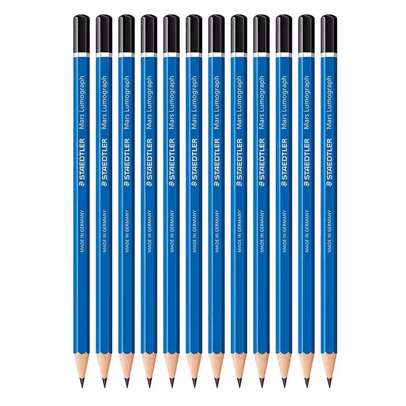 خرید مداد طراحی 8H استدلر مدل Mars Lumograph 100-8H بسته 12 عددی