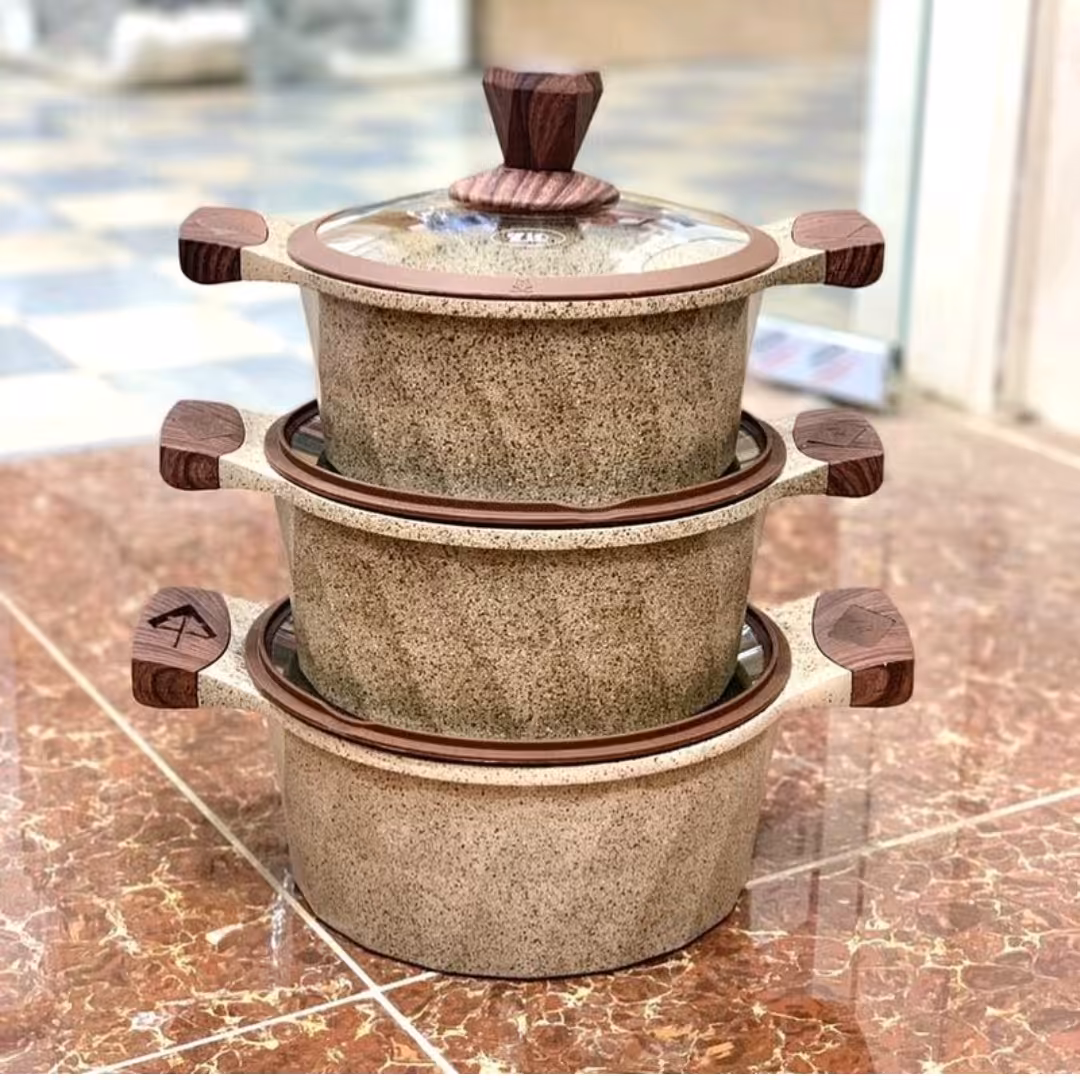 سرویس قابلمه شش پارچه زیو طرح دایموند مدل z-8170-22