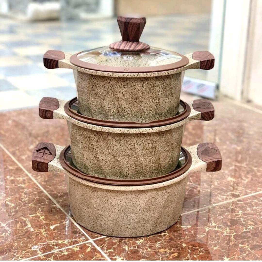سرویس قابلمه شش پارچه زیو طرح دایموند مدل z-8170-22