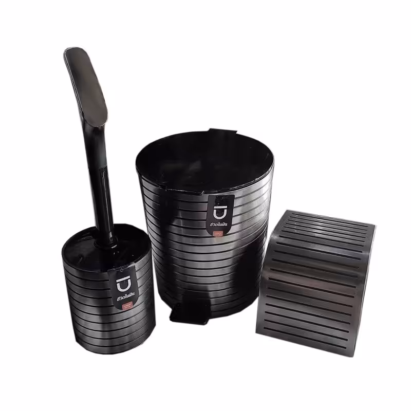 ست سطل و برس و جا دستمال بازن