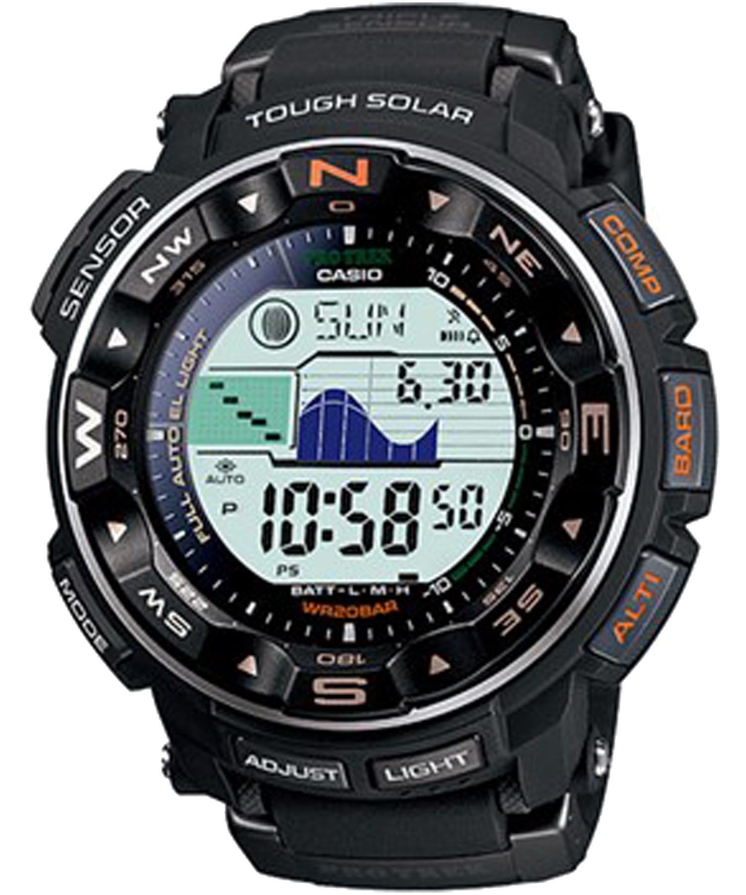 ساعت مچی مردانه کاسیو، زیرمجموعه PRO TREK, کد PRG-250-1DR