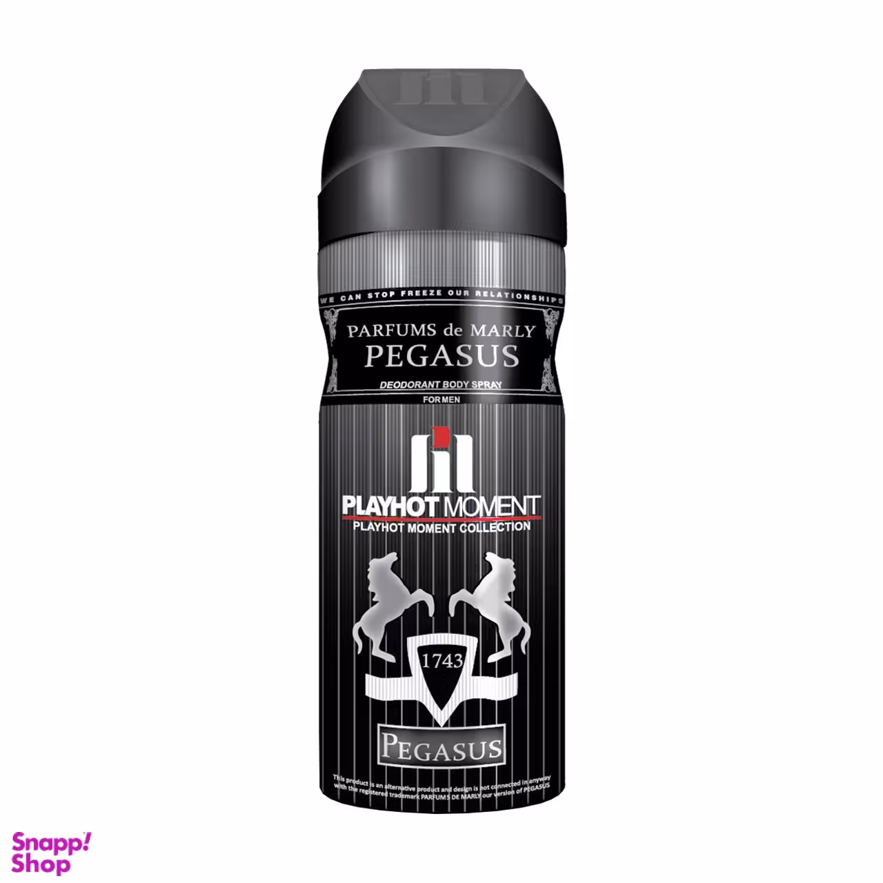 اسپری خوشبو کننده بدن مردانه پلی هات مومنت (Play Hot Moment) مدل PARFUMS de MARLY PEGASUS حجم 200 میلی‌‌لیتر