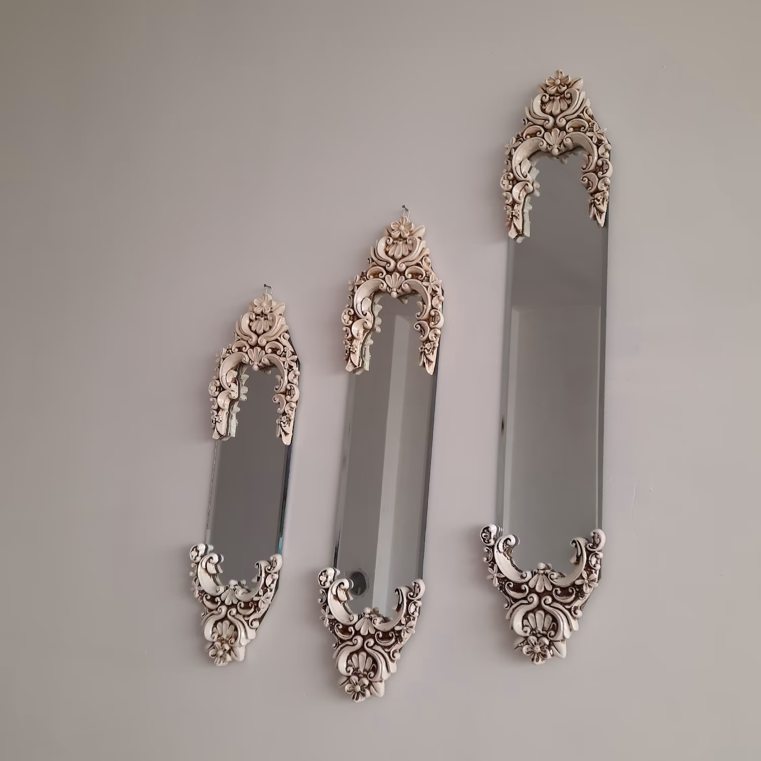 آینه اینه سه تیکه رزینی  رنگ برنزی برنزی 