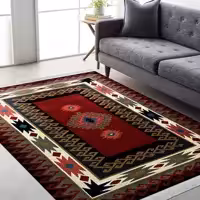 فرش ماشینی گبه سنتی 6 متری رنگ سورمه ای قرمز باکیفیت بالا پس کرایه