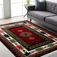 فرش ماشینی گبه سنتی 6 متری رنگ سورمه ای قرمز باکیفیت بالا پس کرایه