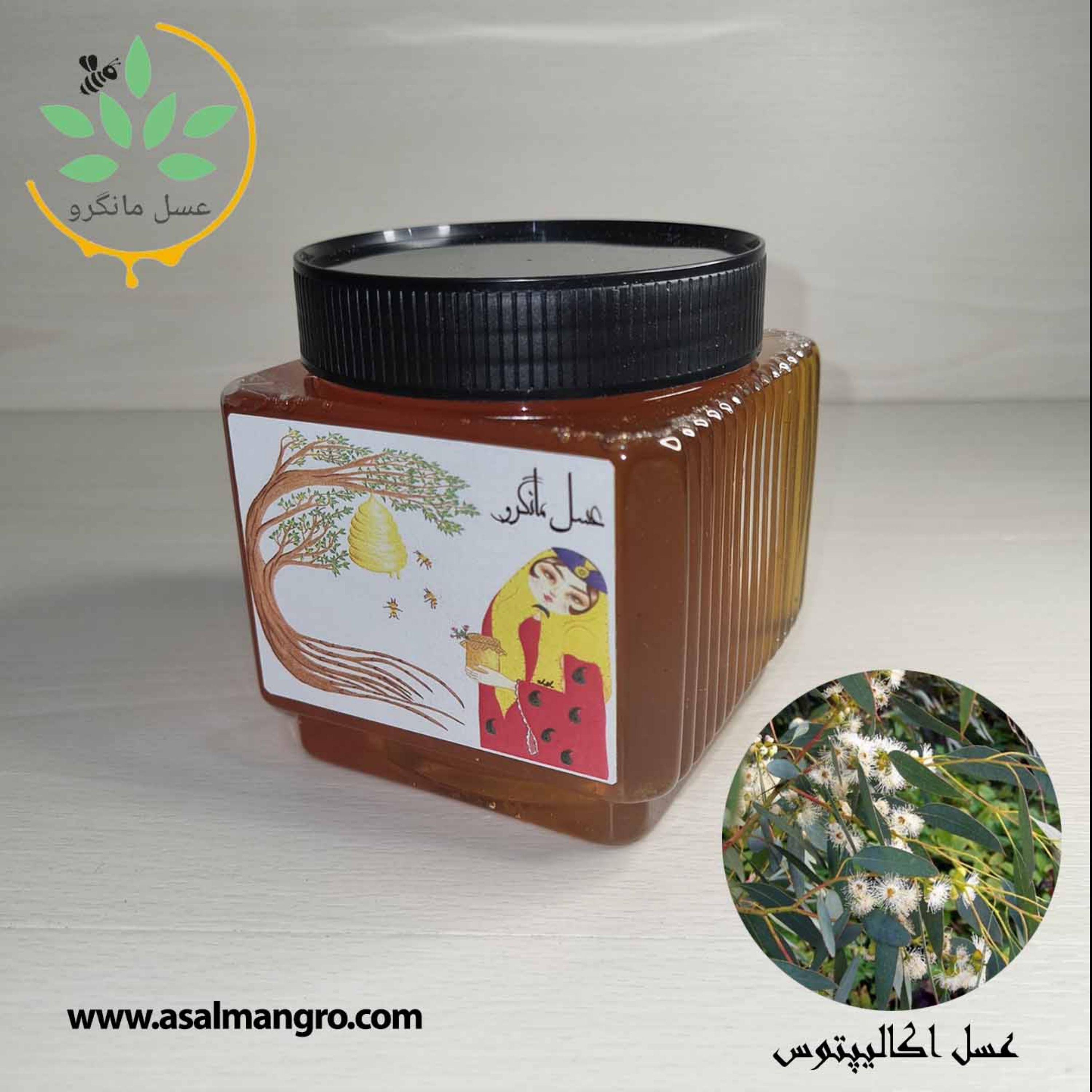 عسل اکالیپتوس طبیعی 1000 گرمی با ضمانت نامه کتبی و برگه آزمایش همراه با عسل