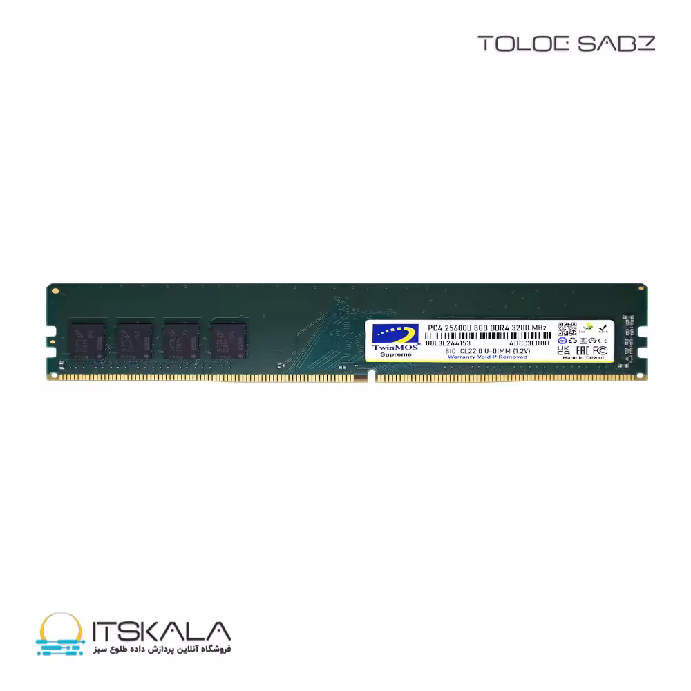 قیمت و خرید رم توین موس مدل RAM TwinMOS 8GB 3200MHz DDR4 U-DIMM | ITSKALA