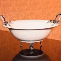 ظرف کاسه دسته دار سرامیکی دسته پیوتر کارتن تک مارک opalina
