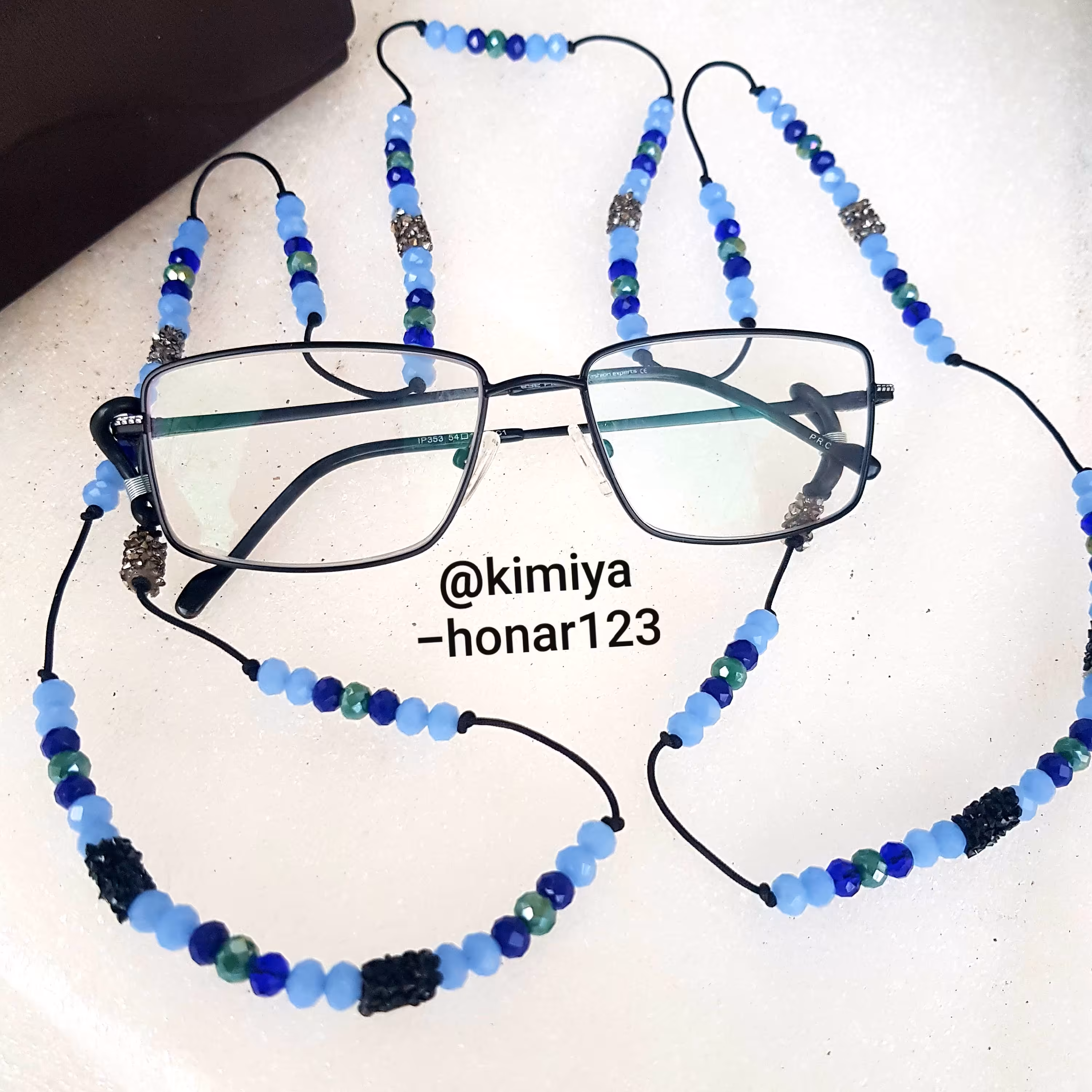 بندعینک با سنگهای تزئینی دست ساز