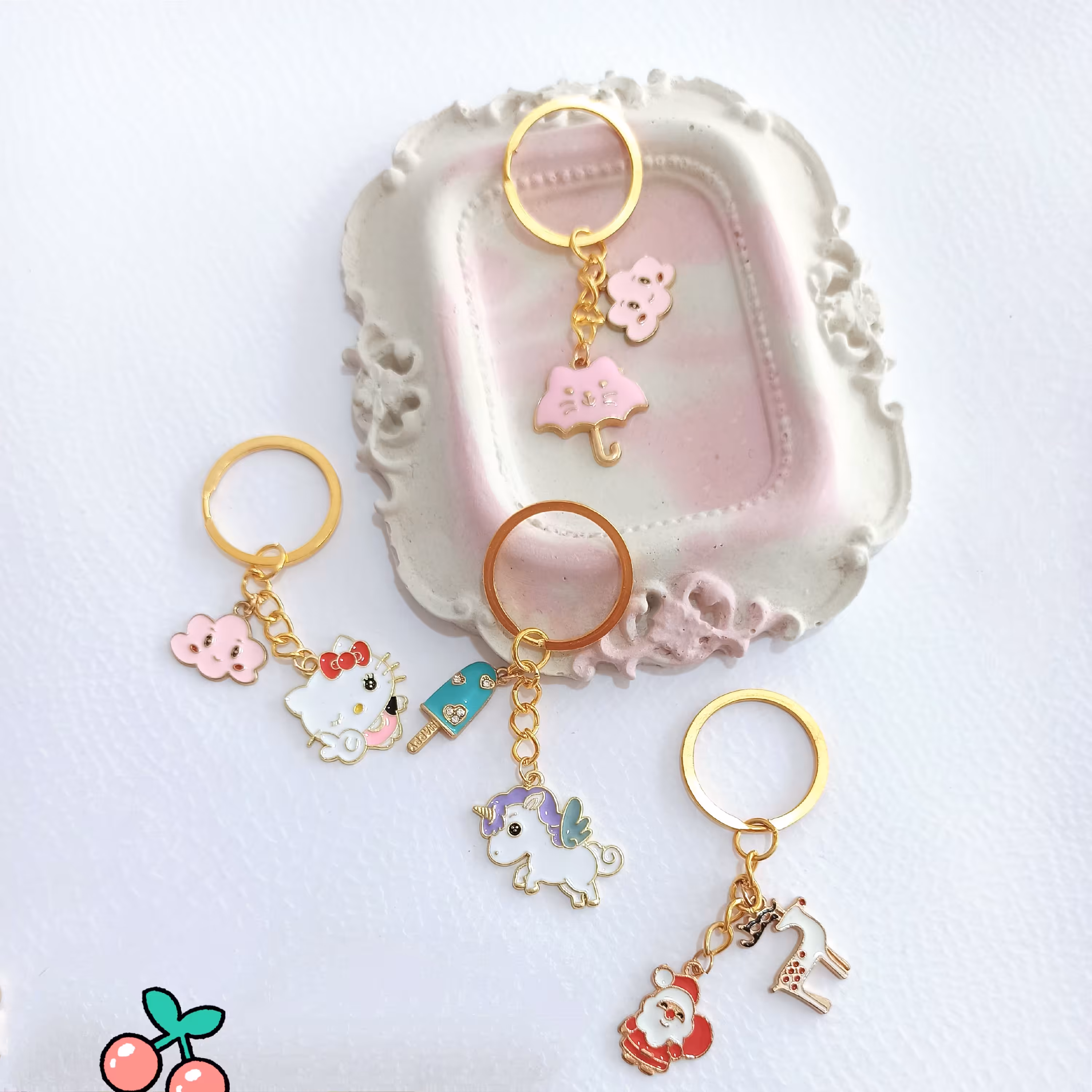 جاکلیدی فلزی و رزین طلایی