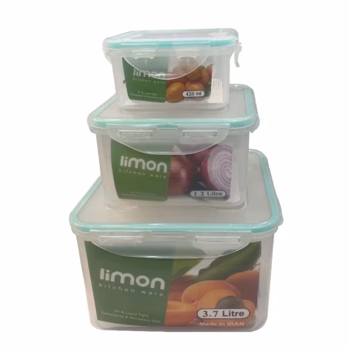 ظرف نگهدارنده لیمون مدل مربع بسته 3 عددی