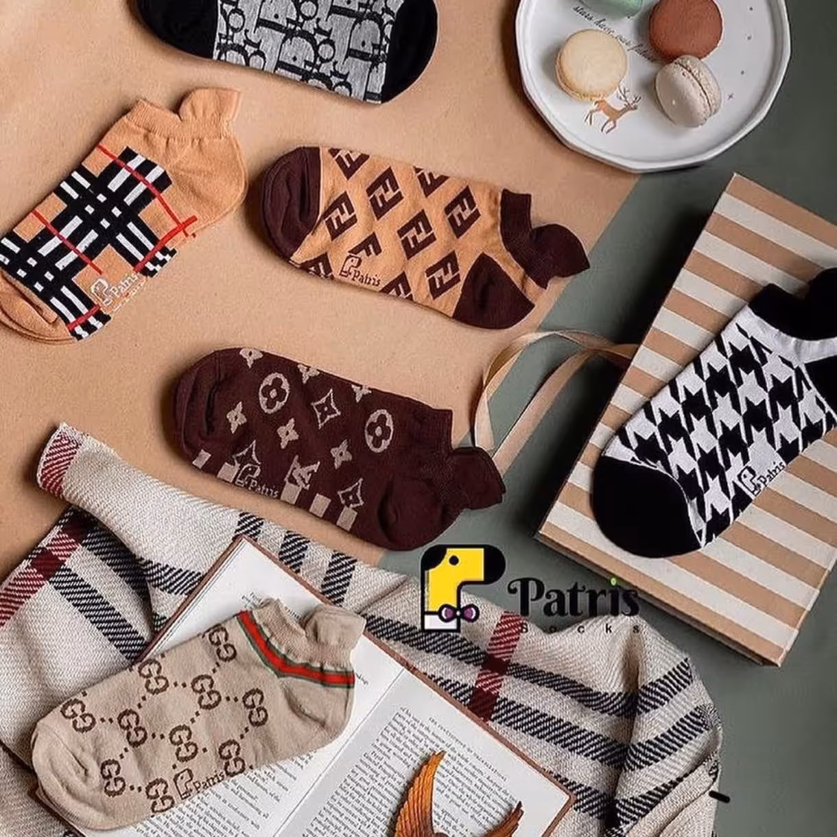 جوراب پاتریس مچی طرح برند
