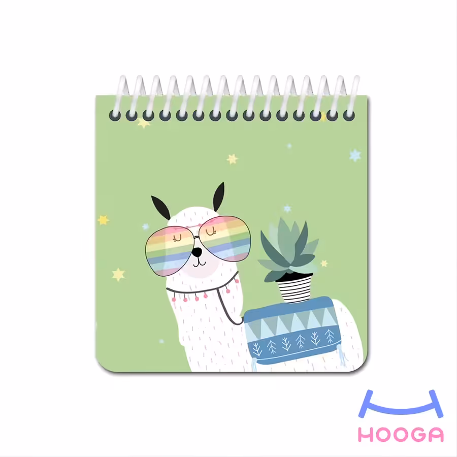 دفترچه یادداشت مربعی طرح لاما