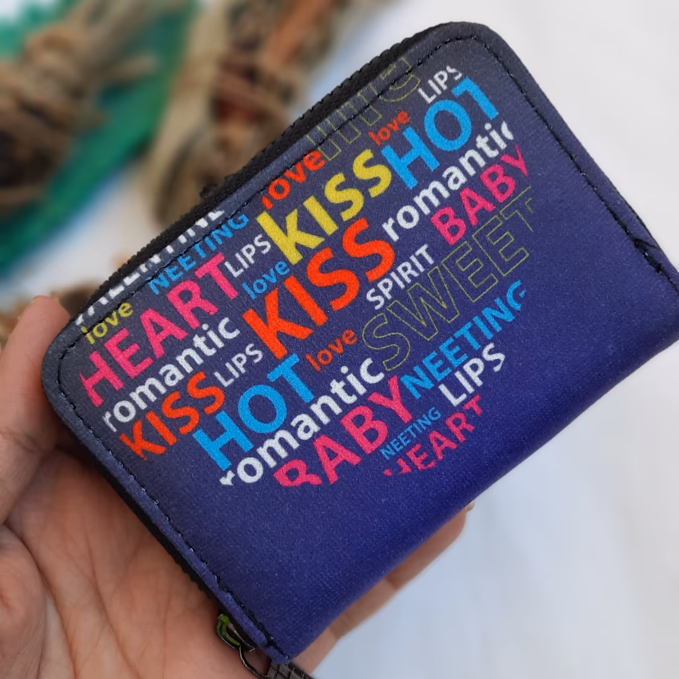 جاکارتی زیپی قلبی بنفش