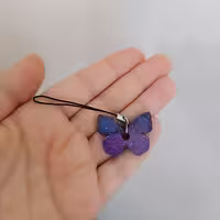 آویز موبایل رزینی طرح پروانه 