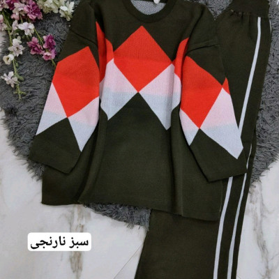 ست بافت ارغوان تونیک شلوار بافت زنانه بلوز شلوار بافت زنانه