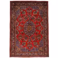 فرش قدیمی دستبافت شش و نیم متری طرح لچک ترنج 9912115(فروش چکی 6 ماهه با کد تخفیف farshgereh)