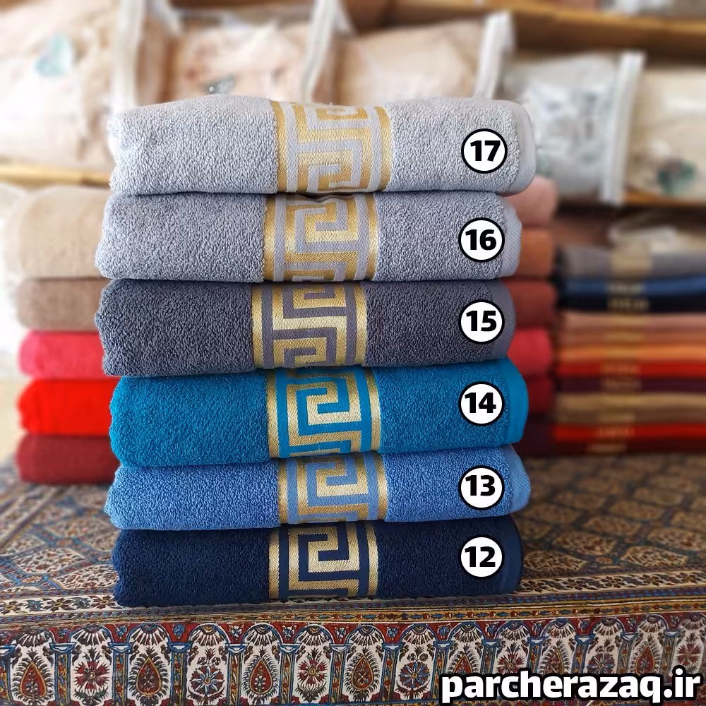 حوله حمام ترک اعلا برند آذرریس تبریز طرح ورساچه آبی